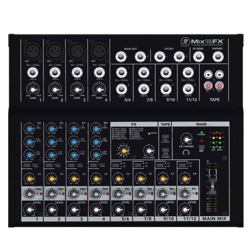 配信機器・PA機器・レコーディング機器 MACKIE / MIX12FX Mackie MIX12FX 12-Channel Mixer with FX | Bothners | Musical