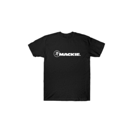 Mackie T-Shirt Black with White Logo – Med