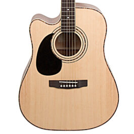 Cort AD880CE Left-Hand Acoustic-Electric Guitar – Natural