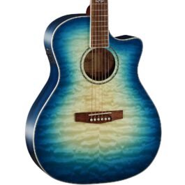 Cort GA-QF Acoustic-Electric Guitar – Coral Blue Burst