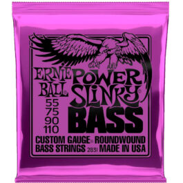 Ernie Ball Power Slinky 4-String Bass Strings – (55-110)