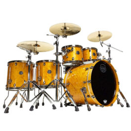 Mapex Saturn VMH Exotic 5 Piece Drum Kit Amber Maple Burl Finish (Excludes Hardware)