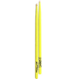 Zildjian 5A Acorn Tip Neon Yellow Drum Sticks