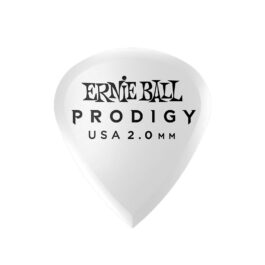 Ernie Ball Prodigy Guitar Pick – 2.0mm – White Mini Shape (each)