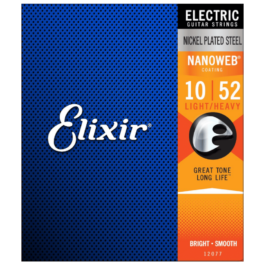 Elixir Nanoweb Light Top-Heavy Bottom Electric Guitar Strings – (10-52)