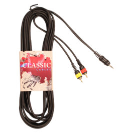 Classic Cables 3.5mm Stereo Male -Dual RCA – 3 Meter