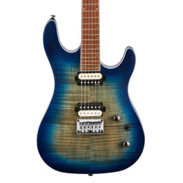 Cort KX300 Electric Guitar – Spalted Maple – Open Pore Cobalt Burst