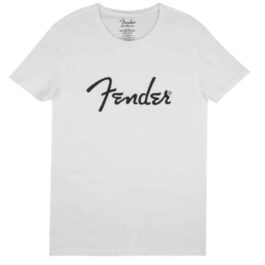 Fender Spaghetti Logo Men’s T-Shirt – White – Medium