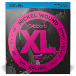 D’Addario EXL170S Nickle Wound 4-String Short Scale Bass Guitar Strings