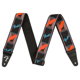 Fender 2” Neon Monogrammed Strap – Blue/Orange
