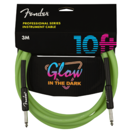 Fender Professional Series Glow in the Dark Instrument Cable – 3m – Green