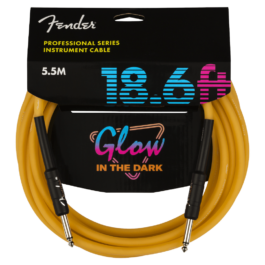 Fender Professional Series Glow in the Dark Instrument Cable – 5.5m – Orange