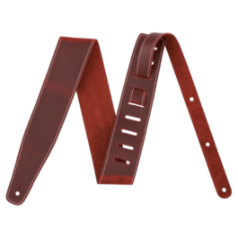 Fender 2.5″ Broken-In Leather Strap – Red