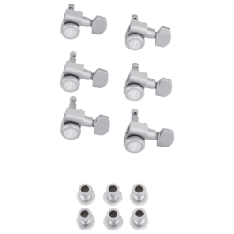 Fender® Stratocaster/Telecaster Staggered Locking Tuners – Brushed Chrome