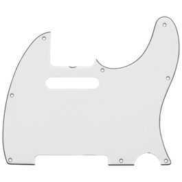 Fender® 3-Ply Telecaster Pickguard – 8-Hole – White