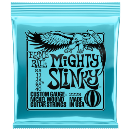 Ernie Ball Mighty Slinky Electric Guitar Strings – (8.5-40)