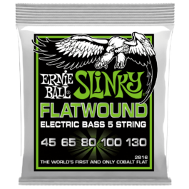Ernie Ball Regular Slinky Flatwound 5-String Bass Strings – (50-130)