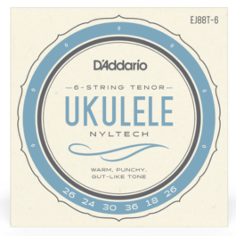D’Addario EJ88T6 Nyltech 6-String Tenor Ukulele Strings