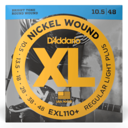 D’Addario EXL110+ Nickel Wound Electric Gutar Strings – (10.5-48)