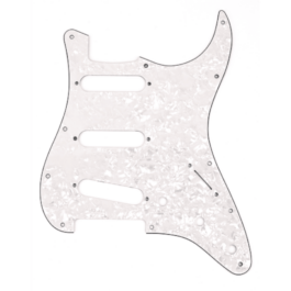 Fender 4-Ply Stratocaster® Pickguard – 11-Hole –  White Pearl