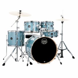 Mapex Venus VE5044FTVJ 5-Piece Fusion Drum Kit (Excludes Cymbals) – Aqua Blue Sparkle