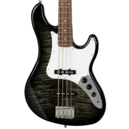 Cort GB24JJ 4-String Bass Guitar – Trans Black
