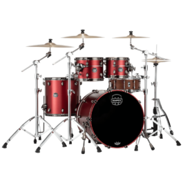 Mapex Saturn Evolution Rock Maple 4-Piece Shell Pack – Tuscan Red Lacquer (Hardware & Cymbals Excluded)