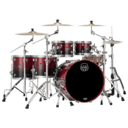 Mapex Saturn Studioease Fast 5-Piece Shell Pack – Scarlet Fade (Hardware & Cymbals Excluded)