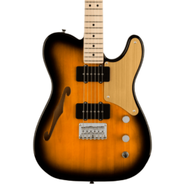 Squier Paranormal Cabronita Telecaster® Thinline Electric Guitar – Gold Anodized Pickguard – 2-Color Sunburst