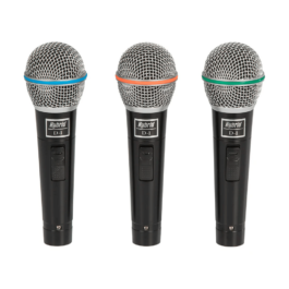 Hybrid D-1 MKII Dynamic Microphones with Cables – 3 Pack