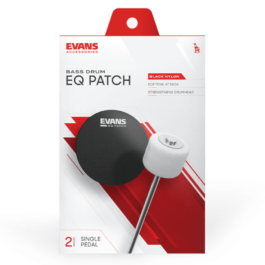 Evans EQ PATCH Black Nylon Single Patch for Kickdrum