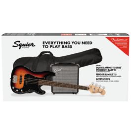 Squier Affinity Series™ Precision Bass® PJ Pack with Amp – 3-Color Sunburst