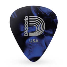 D’addario Classic Celluloid Guitar Pick – Blue Pearl – 1.0mm (each)