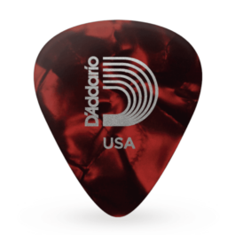 D’addario Classic Celluloid Guitar Pick – Red Pearl – 1.0mm (each)
