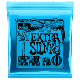 Ernie Ball Extra Slinky Electric Guitar Strings – (8-38) – 3-Pack