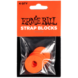 Ernie Ball Rubber Strap Blocks – Red (4 Pack)