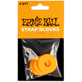 Ernie Ball Rubber Strap Blocks – Orange (4 Pack)