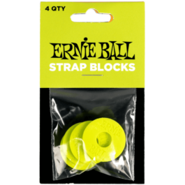 Ernie Ball Rubber Strap Blocks – Green (4 Pack)