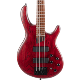 Cort Artisan B4 Element 4-String Bass Guitar – Open Pore Burgundy Red