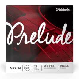 D’addario Prelude Violin String Set – 1/4 Scale – Medium Tension