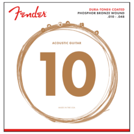 Fender Dura Tone® Phosphor Bronze Coated Acoustic Guitar Strings – (10-48)