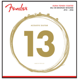 Fender Dura-Tone® 80/20 Bronze Coated Acoustic Guitar Strings – (13-56)