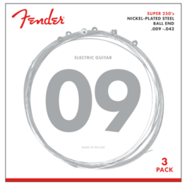 Fender Super 250 Ball End Electric Guitar Strings – (9-42) – 3-Pack