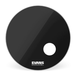 Evans EQ3 RESO BLACK 26″ Smooth Black Marching Bass Drumhead