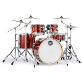 Mapex Mars Birch 5-Piece Rock Shell Pack (Excludes Hardware and Cymbals) – Blood Orange Sparkle