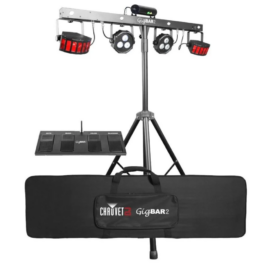 Chauvet GigBAR 2 – Portable 4-in-1 Pack-n-Go Lighting System w/ Stand