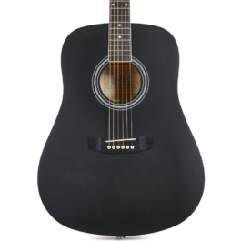SX SD104BK Dreadnought Acoustic Guitar – Black