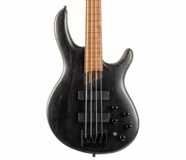 Cort B4 Element Fretless 4-String Bass  – Roasted Maple Frestboard – Open Pore Transparent Black