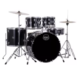 Mapex COMET Rock Drum Kit – Dark Black (with Cymbals & Hardware)