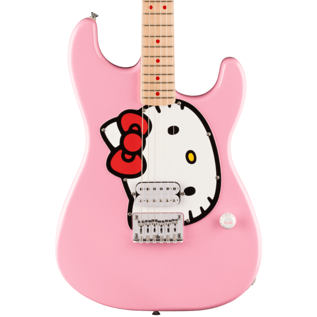 Squier x Hello Kitty Stratocaster Electric Guitar - Pink with